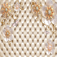 Niestandardowy dowolny rozmiar 3D Mural tapety kryształ w europejskim stylu zdjęcie kwiatu malowanie ścian salon motyw hotelowy luksusowy wystrój ściany 5